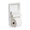 Alfi Brand White Matte Stainless Steel Recessed Shelf / Toilet Paper Holder Niche ABTPNC88-W